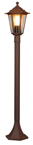 Lampada Palo da Esterno Attacco E27 in Alluminio Ruggine 