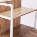 Scrivania da Ufficio Angolare per Computer Estraibile in Legno MDF 