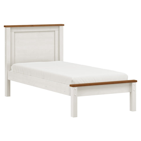 online Letto singolo 90x190 cm in legno bianco/noce