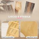 Arco Montessoriano 3 in 1 per Bambini da 18-48 Mesi Arrampicata Tavolino e Dondolo con Cuscino in Pino Color Legno      
