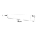 Pannello Radiante Riscaldante ad Infrarossi 150,5x17,7x6 cm 2400W Sined Calore Nero