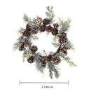 Set 3 Giro Candela con Corona e Pigne H24 cm 