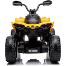 Quad Elettrico per Bambini Licenza Can-Am Renegade 12V ATV Telecomando e Ammortizzatori Giallo  