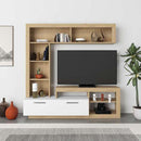 Parete attrezzata rovere bianco Leo