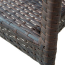 Set Tavolo e 6 Sedie da giardino in Legno e Rattan Sintetico con Cuscini Marrone 