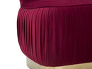 Poltrona Lady Bordeaux 60x55x79 cm in Legno e Spugna e in Ferro e Poliestere Bordeaux e Oro