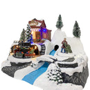 Villaggio Natalizio 24x16x17 cm con treno Luci Suoni e Movimento