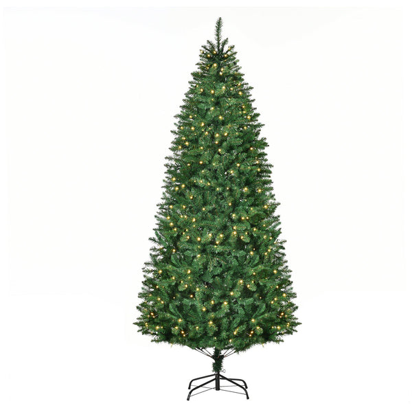 Albero di Natale Artificiale 225 cm 1146 Rami 450 Luci LED Bianche Verde acquista
