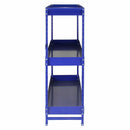 Scaffalatura Lightning 3 Ripiani 116,5x115x34,8 cm per Furgone in Acciaio Inossidabile Blu