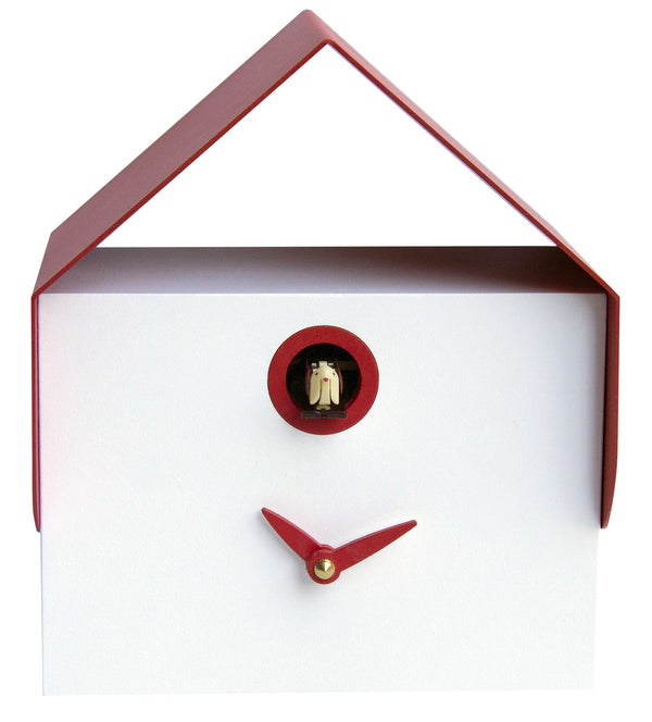 prezzo Orologio a Cucù da Parete e Tavolo 19,5x23x14 cm Pirondini Italia Dotto Bianco e Rosso