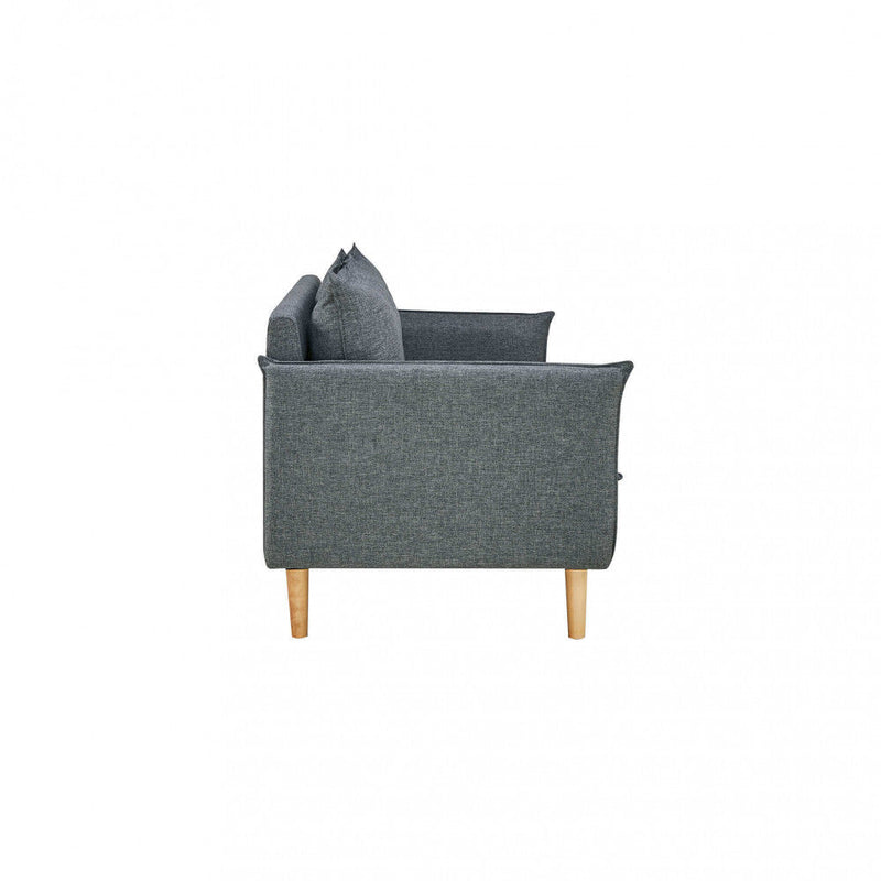 Divano 3 Posti Florin 188x84x51 h cm in Tessuto Grigio scuro