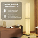 Lampada da Terra Ø20x135 cm con Telecomando e Regolazione Temperatura 3000-6000K Paralume in Tessuto Beige      