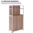 Scrivania da Ufficio Angolare per Computer Estraibile in Legno MDF 