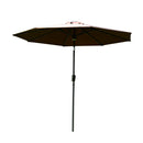 Ombrellone da Giardino Ø2.74 m Palo Ø38 mm in Acciaio con LED Marrone 