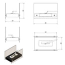 Camino a Bioetanolo da Tavolo 39x25,2 cm Flig Oakland Mini Granito