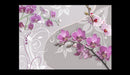 Fotomurale - Volo Di Orchidee Porpora Carta Da Parato Erroi