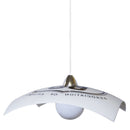 Sospensione 40X40 1xE27 Montatura Bianco-Cromo Vetro Lastra Route6 E-Energy Route66