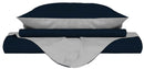 Copripiumino con Sacco e Federe Doubleface Blu Scuro\/Grigio Chiaro