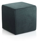 Pouf Imbottita 38x38x38 cm in Velluto Verde