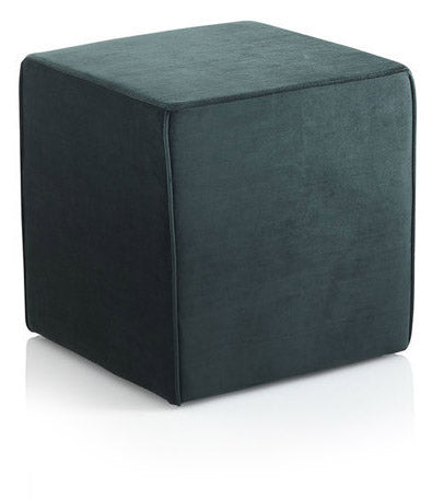 acquista Pouf Imbottita 38x38x38 cm in Velluto Verde