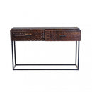 Consolle Daly 120x30x76 h cm in Legno Marrone