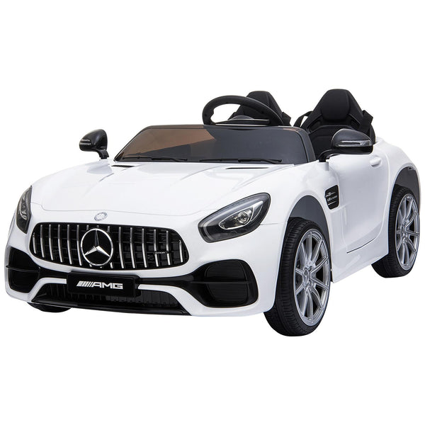 Macchina Elettrica per Bambini 2 Posti 12V con Licenza Mercedes GTR AMG Bianca sconto