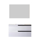 Mobile bagno 100 cm Sospeso Bianco Porcellana Boston con Specchio Rettangolare Bonussi