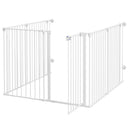 Cancelletto di Sicurezza per Animali Domestici 123x102x90 cm in Metallo e Plastica Bianco