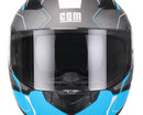 Casco Integrale per Scooter Visiera Lunga CGM Silverstone 317G Azzurro Opaco Varie Misure