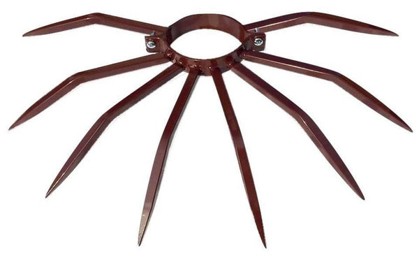 Dissuasore Antifurto con Punte e Controcollare in Acciaio per Pluviali Tubi Esterni Ø80 mm Marrone acquista