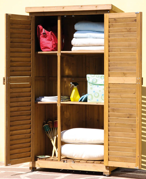 prezzo Mobiletto da Giardino Porta Utensili 87x45x160 cm in Legno