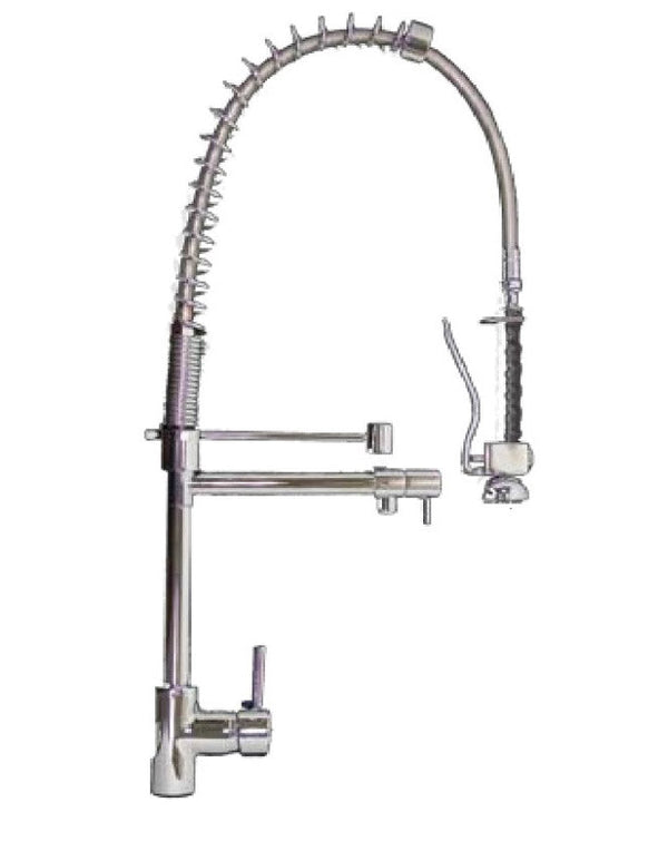 Rubinetto Cucina Miscelatore Monocomando Lavello con Molla Girevole in Ottone Grand Chef Cromato sconto