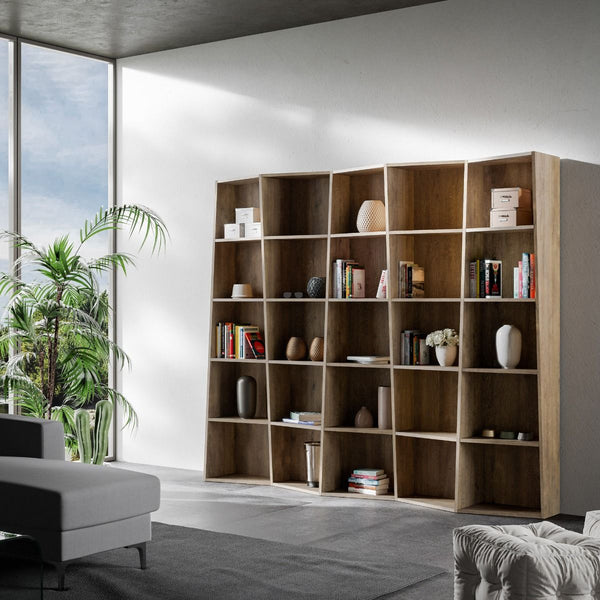 prezzo Libreria Moderna 5 Elementi 5 Ripiani Trek Noce