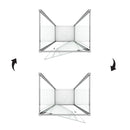 Box Doccia 3 Lati 1 Anta Battente In Cristallo Opaco 6mm H185 Fosterberg Koge Trio Varie Misure