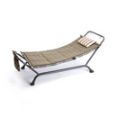 Amaca da Giardino in Ferro e Poliestere con Cuscino e Sacca Taddei Panama Marrone