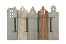 Porta Bottiglie da Muro City 60x12x40 cm in Ferro e MDF