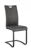 Set 4 Sedie 42x56x102h cm Kenneth Pu Antracite 