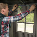 Casetta Box da Giardino Porta Utensili 204x275 cm in Polietilene Grigia