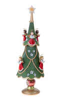 Albero Natale con Angeli e Led 60 cm Verde