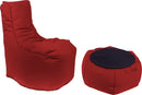 Poltrona Pouf e Tavolino in Acrilico Pomodone Bordeaux