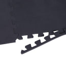Tappeto Puzzle 32 Pezzi 63x6 cm in EVA Morbido Nero 