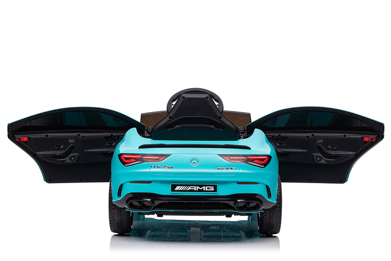Macchina Elettrica per Bambini 12V con Licenza Mercedes CLA45 AMG Turchese 