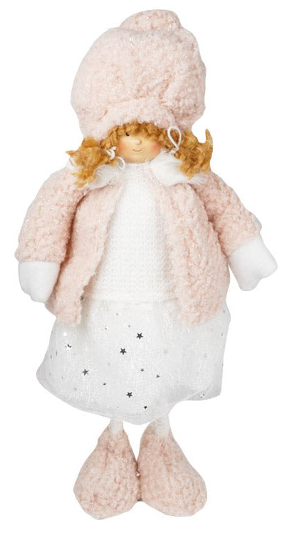 prezzo Bambola Natalizia H40 cm in Tessuto Rosa