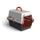 Trasportino con griglia in plastica per cani e gatti da viaggio 50 cm Rosso
