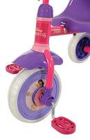 Triciclo a Pedali Primi Passi per Bambini con Maniglione Genitoriale Rimovibile e Vano Contenitore Disney Princess Lilla  