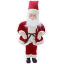 Pupazzo Babbo Natale H45 cm Carillon con Suoni e Movimento Rosso