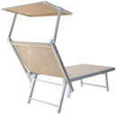 Set 2 Lettini Prendisole da Giardino 186x60x38 cm in Alluminio e Textilene Sabbia