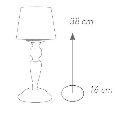 Lampada da Tavolo Elegante Bianca Grigia Metallo Tessuto Classica E14