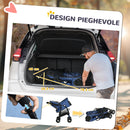 Passeggino per Cani Taglia XS e S 81x48x99 cm con Cesto Cuscino e 2 Guinzagli Nero e Blu Scuro   