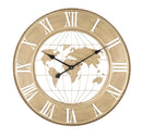 Orologio da Muro World Oro Ø63x3 cm in Ferro Oro